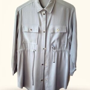 Zara Light Gray Trench Coat